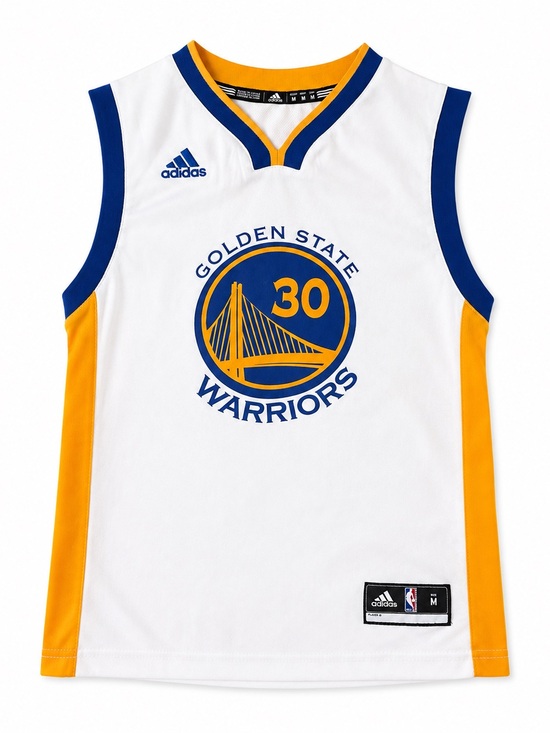 adidas Other - Adidas Golden State Warriors Youth White & Blue Sleeveless Jersey